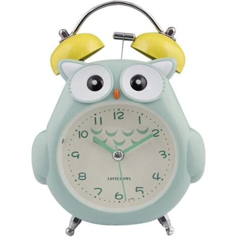 Ahlsen Réveil Belle Bande dessinée Hibou réveil à Piles Montre réveil décor à la Maison Horloge de Bureau