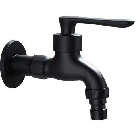 Ahlsen Robinet de jardin extérieur robinet d'eau froide vintage avec interface de commande unique (sorties 1/2 pouce - entrées 1/2 pouce), adapté au jardin, lavage
