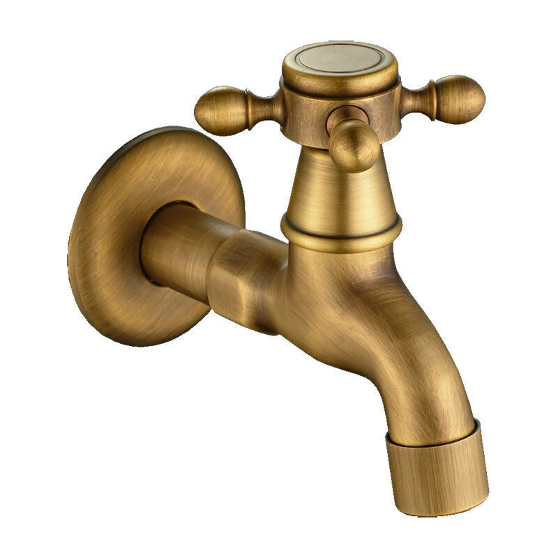 Ahlsen - Robinet En Laiton Antique, Jardin Décoratif Garden Mélangeur D'extérieur Machine à Laver Vintage Européen Vintage Unique Montage Mural