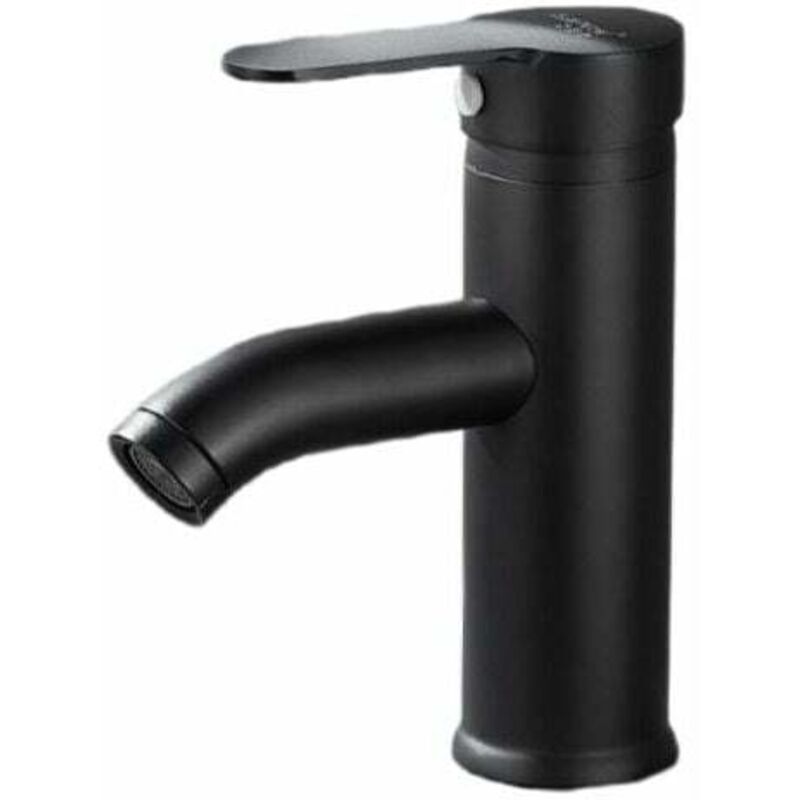 Robinet lave-mains noir mat - Mitigeur eau chaude / eau froide - Noir - Ahlsen