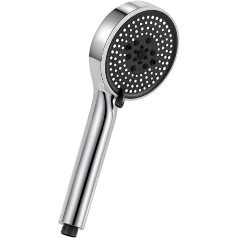 Ahlsen Rociador de ducha con filtro ahorrador de agua, ducha de baño con efecto lluvia, teleducha con 5 tipos de chorro (sin flexo)