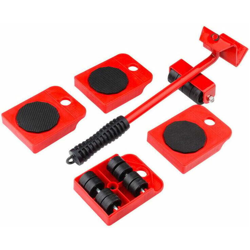 Ahlsen - Roues mobiles mobiles lourdes pour outils mobiles (5 pièces rouges) pour déplacer