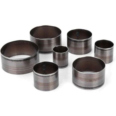 Ahlsen round punch set for leather, 7-piece set with hollow hole punches for leather processing