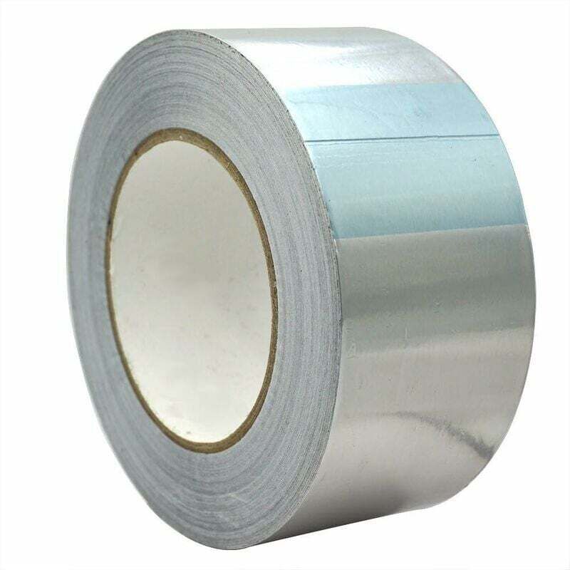 Ahlsen - Ruban Adhésif Aluminium Bande d'étanchéité, 20m par 50mm, Couleur Argent,5pcs