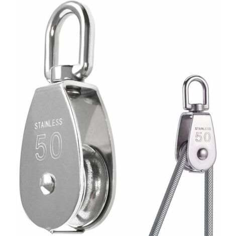 Ahlsen Rueda giratoria de acero inoxidable 304 M50 con capacidad de carga de 400 kg - Plata