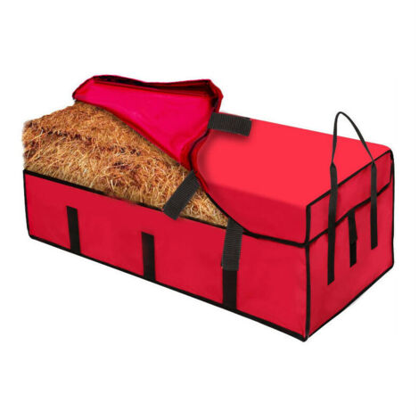Ahlsen Sac à outils－ Sac de stockage de foin de grande capacite －avec poignees portables zippees Sac d'alimentation pour chevaux portable etanche Sacs de foin pour betail pour chevaux de chevre 39.5 x