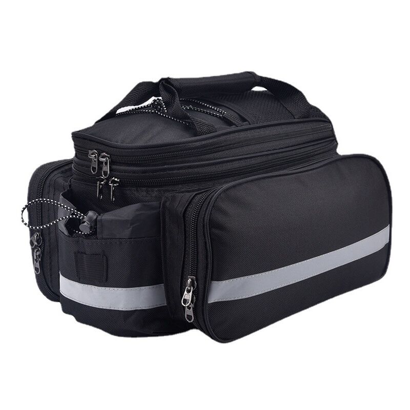 Ahlsen - Sacoche pour Porte-Bagages de vélo - Multifonction - Étanche - avec Protection Contre la Pluie - Réfléchissant - Poches latérales Pliables