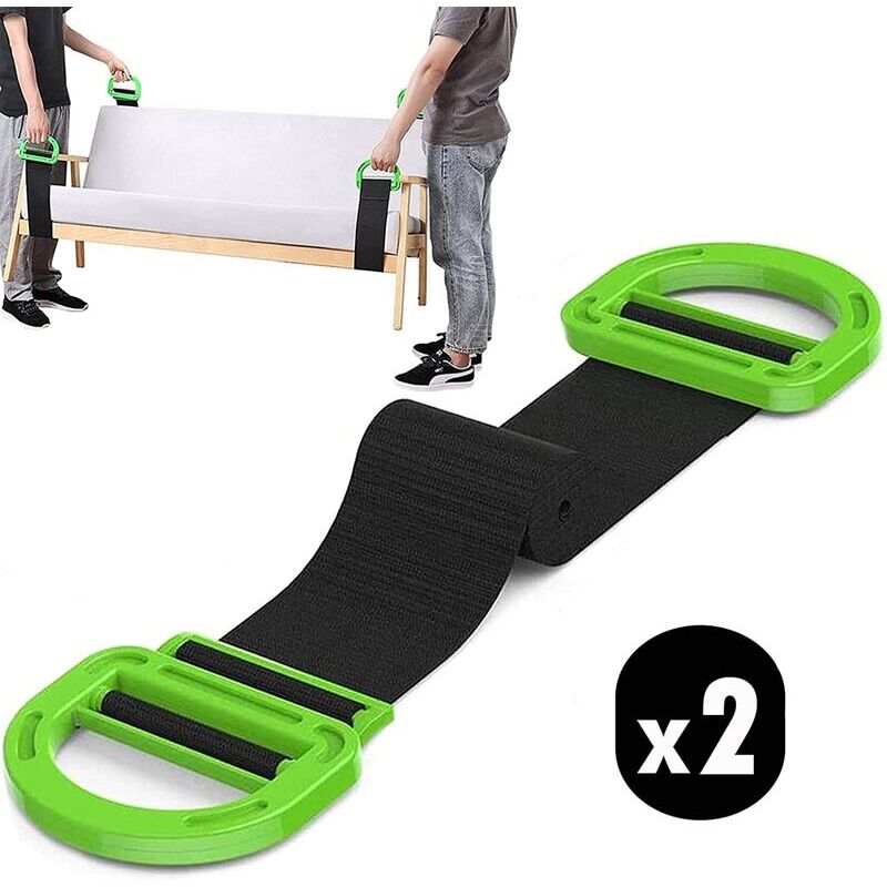 Ahlsen - Sangles de déménagement et de Levage pour Meubles, boîtes, Matelaonstruction, Sangles de Levage supportent des Objets Lourds 1 Paire