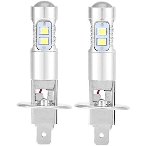 Ahlsen Scheinwerferlampen, 2x H1 6000K Super White 100W LED-Scheinwerferlampen-Kit Abblendlicht, 6524mm