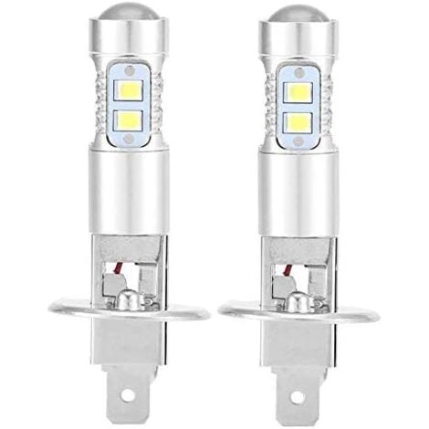 Ahlsen Scheinwerferlampen, 2x H1 6000K Super White 100W LED-Scheinwerferlampen-Kit Abblendlicht, 6524mm