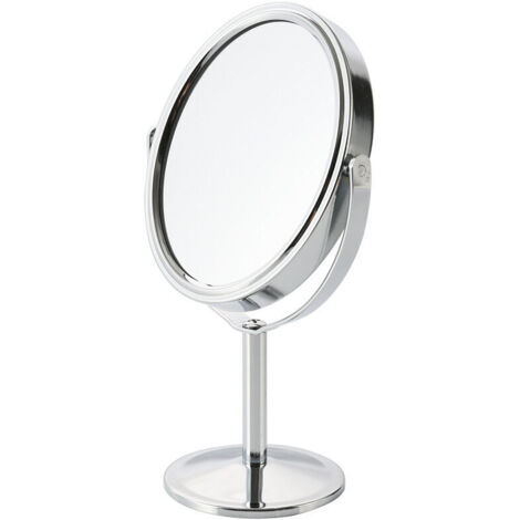 Ahlsen Schminkspiegel, Schminkspiegel, Tischspiegel mit Vergrößerungsfach, doppelseitig & 360° drehbar für Make-up, Rasur, Gesichtspflege im Salon, St