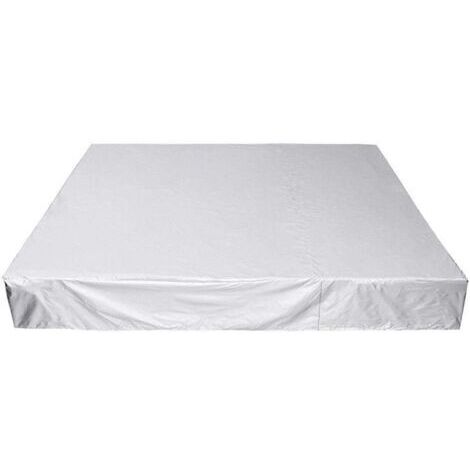 Ahlsen Schutzhülle für Whirlpool, Spa, Schwimmbad, Badewanne, Spa-Abdeckung aus Oxford-Gewebe für den Garten, staubdicht, wasserdicht, UV-beständig, silberfarben, 23 x 12 x 31 x 30 cm