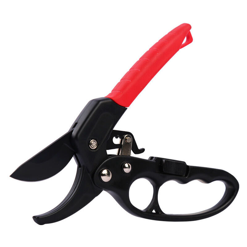 Sécateur à Crémaillère Enclume et Cliquet Automatique Haies Jardin Coupe Branches, - Ahlsen