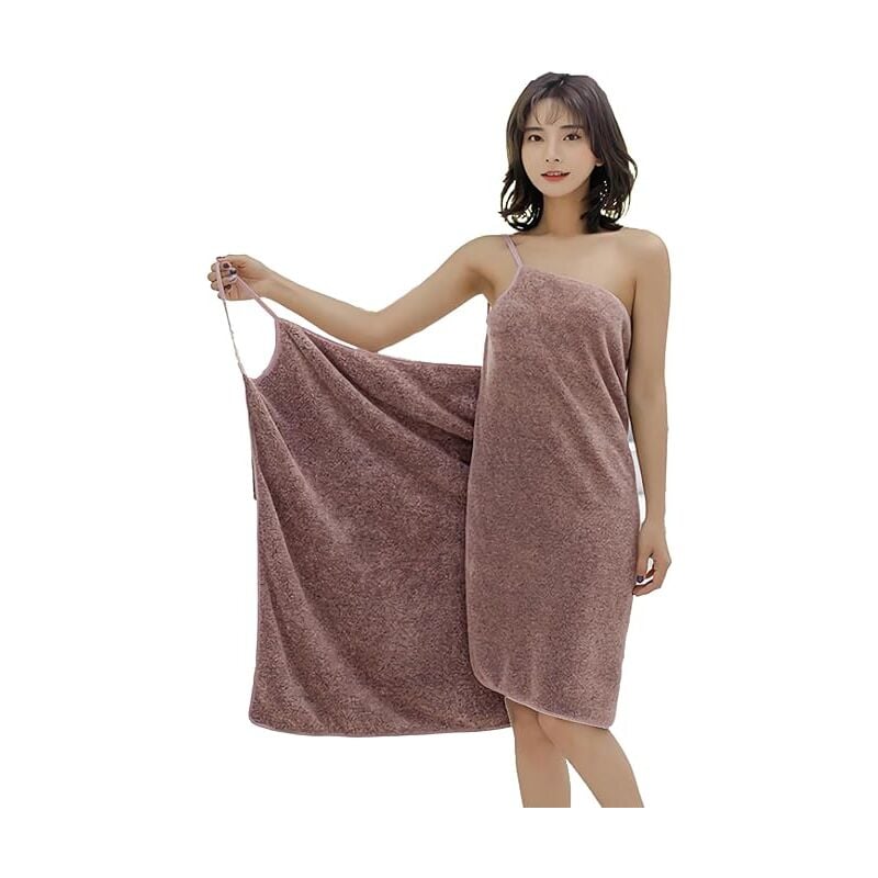 Serviette Robe à Bretelles Serviette de Bain en Microfibre Séchage Rapide Peignoir de Bain Femme Robe de Bain Robe de Chambre Drap de Bain Serviettes