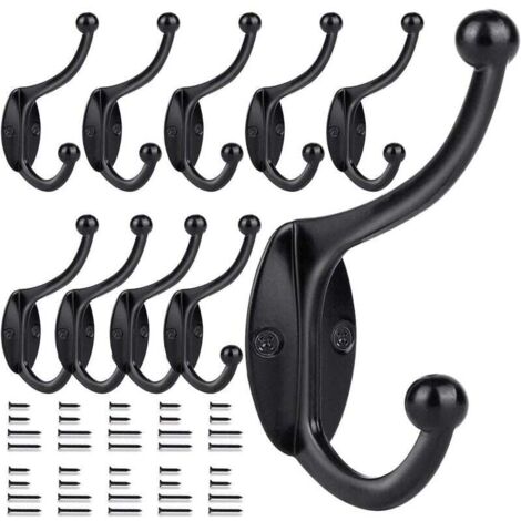 Ahlsen Set mit 10 Wandhaken, Haken, schwarz, 100 mm