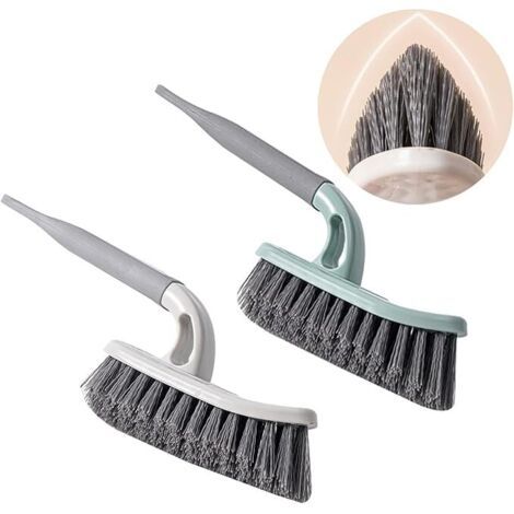 Ahlsen Set mit 2 Fugenbürsten, Fugenbürsten mit Griff, Scheuerbürste, Fliesenfugenbürste, V-Scrub-Bürste mit steifen Borsten, Ecken und Umkehrungen zum Reinigen von Küchen und Badezimmern