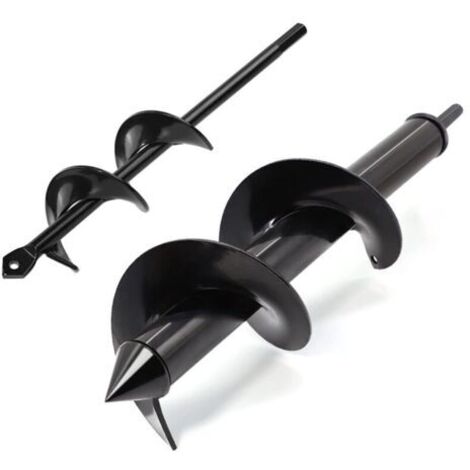 Ahlsen Set mit 2 Garten-Spiralbohrern – 8 x 30 cm und 4 x 22 cm – Manuell – Zum Pflanzen, Kultivieren und Ausheben von Löchern