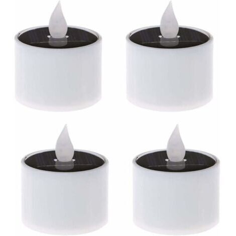 Ahlsen Solarbetriebene LED-Kerzen, flammenlose, flackernde Kerzenlichter, wasserdichte elektronische Teelichter, Kerzen für Weihnachten, Hochzeiten, Geburtstage, Dekoration, 6 Stück