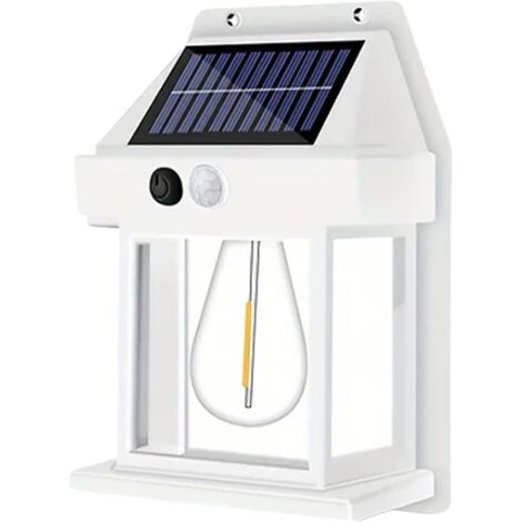 Ahlsen Solarleuchte für den Außenbereich, Solarleuchten für den Außenbereich, 3 Modi, wasserdichter IP65-Bewegungssensor für Garage, Garten, Terrasse, Wege (weiß)