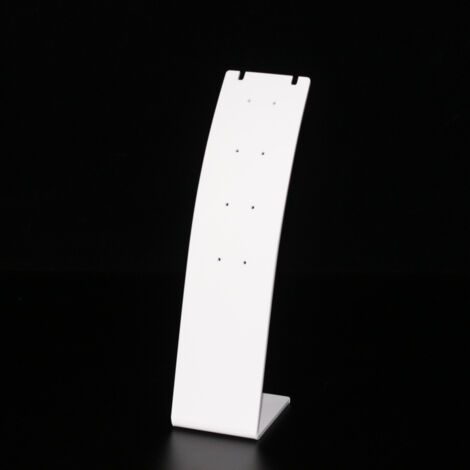 Ahlsen Soporte de collar de plástico de pieza Soporte de pendiente de 7,3 pulgadas de altura Soporte de exhibición colgante en forma de L blanco Mini soporte de joyería Vitrina de joyería