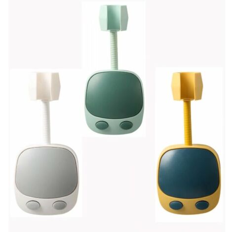 Ahlsen Soporte de ducha con ventosa ajustable, sin perforación, soporte de ducha con ventosa ajustable, soporte de pared con ventosa para baño, ducha, soporte para cabezal de ducha, 3 piezas