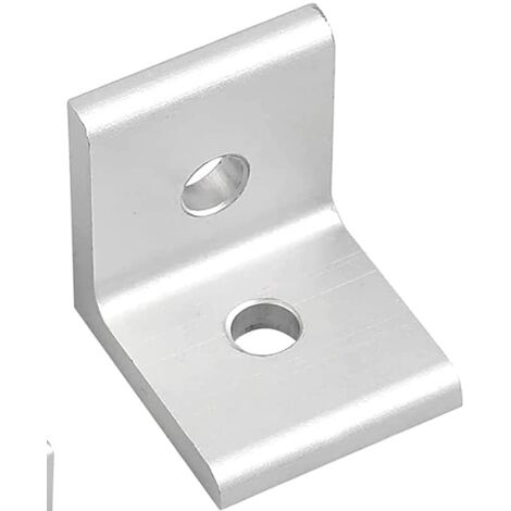 Ahlsen Soporte de montaje de metal de 10 piezas Soporte de montaje (20x20x18 mm) Soporte de estante Soporte de ángulo de 90 grados Soporte de metal para aluminio (20x20x18 mm)