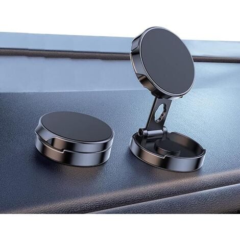 Ahlsen Soporte Magnético Para Teléfono De Coche Soporte Plegable Multifuncional Para Teléfono Magnético De 360° Compatible Con iPhone Samsung Para Todos Los Teléfonos Inteligentes - Negro