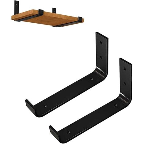 Ahlsen Soportes de pared industriales resistentes para estantes flotantes, soportes de esquina para estantes industriales rústicos (15 cm)