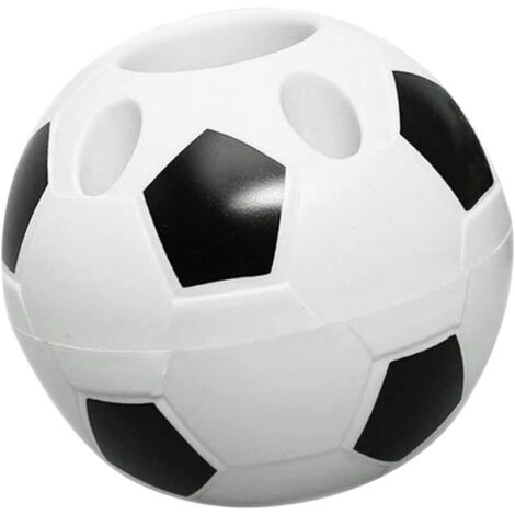 Ahlsen Stifthalter in Fußballform, Schreibtisch-Bleistiftaufbewahrung, Organizer, Behälter, Tischdekoration, Fußball-Stiftehalter, Schreibtisch-Bleistiftbehälter, Fußball-Bleistiftbehälter, Schwarz