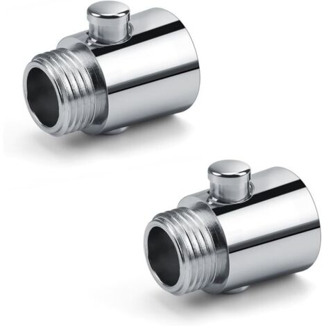 Ahlsen Stop Douche, 2 Pièces Robinet D\'arrêT du Pommeau de Douche G1/2, Economiseur D\'eau pour Douche Fabriqué en Matériau ABS de Haute qualité, Convient pour La Cuisine ou La Douche