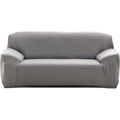 Ahlsen Stretch-Sofabezug für 4-Sitzer mit Armlehnen, Sofabezug (grau, 4-Sitzer)