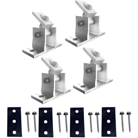 Ahlsen Stück Solarpanel-Halterungsclips, Solarpanel-Halterung, Solarpanel-Clips, Aluminiumlegierung, Solarpanel-Halterung für Dach