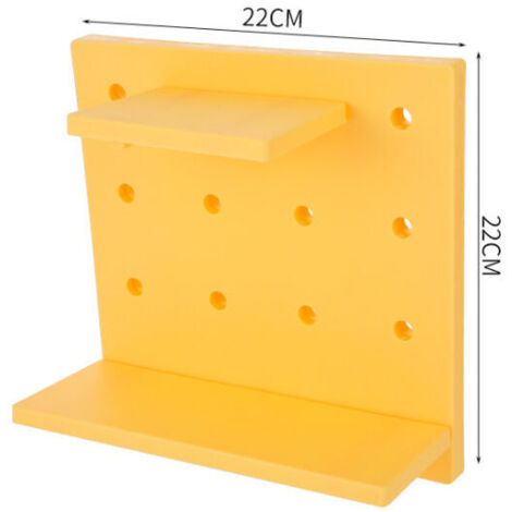 Ahlsen Stück Stecktafel-Wandregal, Kunststoff-Wandorganisator, für Zuhause, Küche, Badezimmer, Büro, (Gelb) 22  22 cm