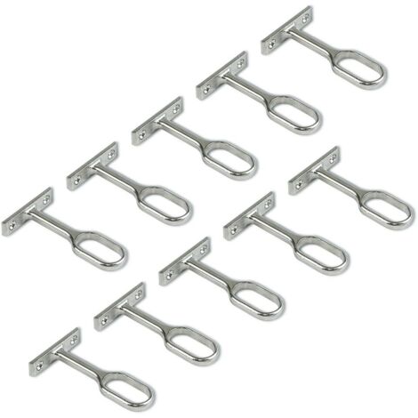 Lot De 4 Supports De Tringle à Rideau De Plafond, Noir - 25 Mm - En Métal Robuste - Pour Tringle
