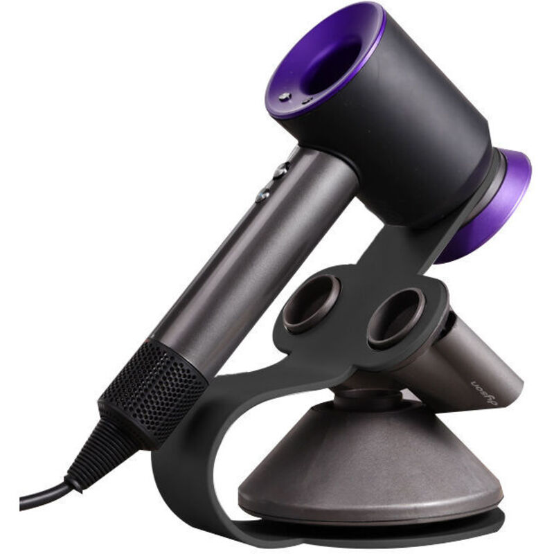 Support de sèche-cheveux pour Dyson Supersonic, support en aluminium, noir - Ahlsen