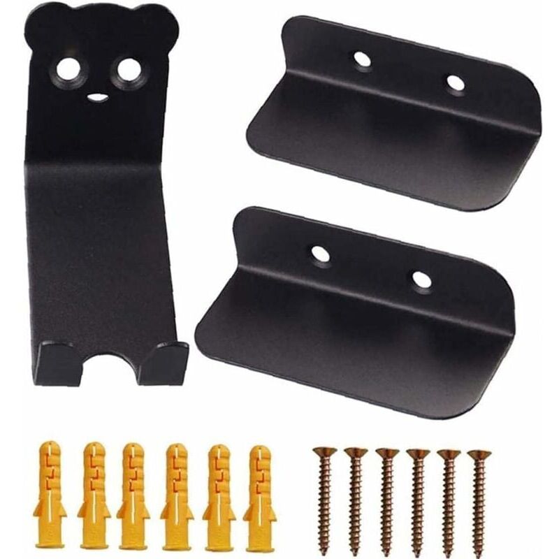 Ahlsen - Support mural pour vélo 3 en 1 avec grand câble et 2 supports de roue, porte-vélos muraux, crochet pour pédale pour vélo, support mural pour