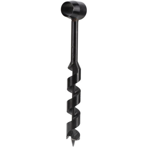 Ahlsen Taladro de barrena Manual negro, taladro de supervivencia portátil ligero de alta dureza para carpintería salvaje, 25-230mm