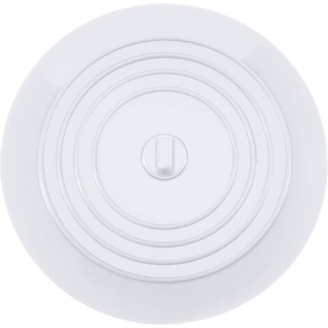Ahlsen Tapón para bañera, tapón de drenaje de silicona, tapón para fregadero de cocina, 6 pulgadas de diámetro, tapones de drenaje universales para cocina, baño, lavandería (paquete de 3, blanco)