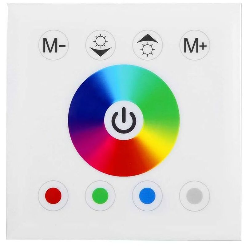 Télécommande pour panneau mural,RGBW Contrôleur de Panneau Tactile à led avec variateur de Couleur pour Bandes led Télécommande pour panneau mura