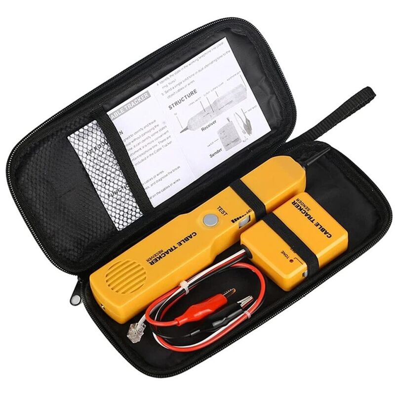 Ahlsen - Testeur de Circuit,Traceur de Fils,Générateur de Tonalité, Kit de Sonde, Fil de Recherche et de Trace,Convient pour Ligne Téléphonique