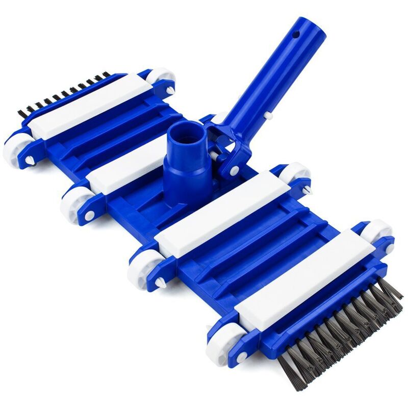 Ahlsen - Tête d'aspiration de Spa et de Piscine Flexible avec brosses latérales Tête d'aspirateur de Piscine à Roues Professionnelle - idéale pour