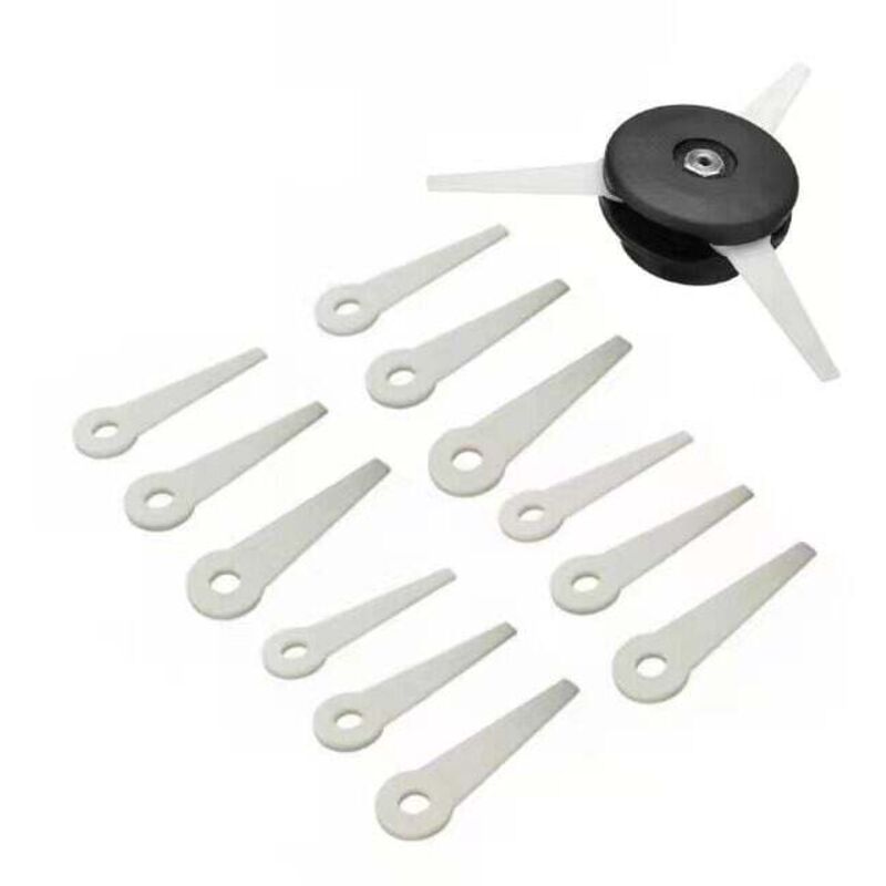 Tête de débroussailleuse de rechange et 12 lames de rechange avec 12 lames en nylon et tête de coupe(20-3) - Ahlsen