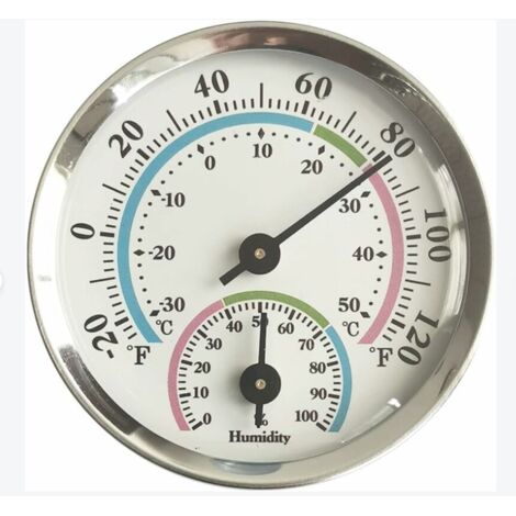 Ahlsen Thermo hygromètre, hygromètre de température, thermomètre intérieur et hygromètre intérieur, pour intérieur ou extérieur, résistant aux hautes températures (couleur)