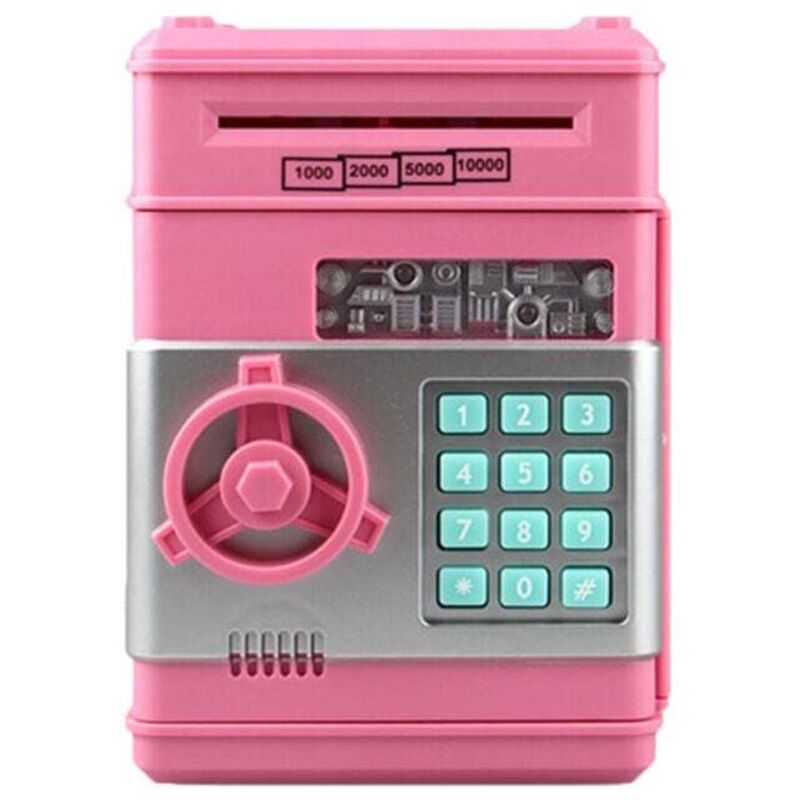 Ahlsen - Tirelire atm électronique à roulement automatique avec coffre-fort combiné pour garçons, filles, enfants, cadeaux d'anniversaire et de Noël