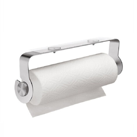 Ahlsen Toallero de pared autoadhesivo. Discreto toallero fabricado en acero inoxidable para el baño o la cocina para toallas de papel, papel de aluminio, etc.