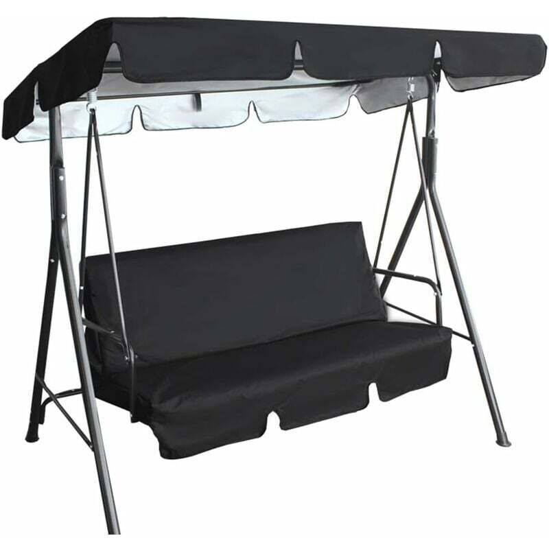 Ahlsen - Toile de Balancelle de Jardin en Tissu 210D Oxford Imperméable,190x132x15cm Toit de Rechange pour Balançoire Extérieur,Housse de Rechange