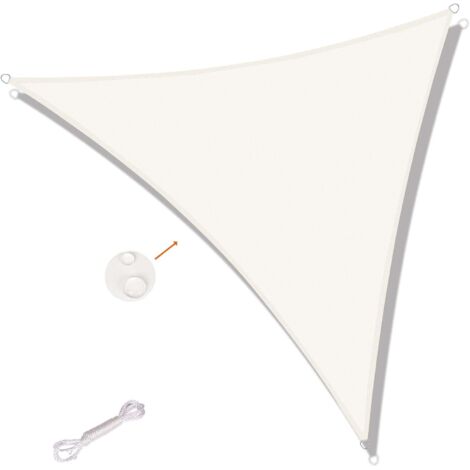 Ahlsen Toldo Triangular 5x5x5m Impermeable Resistente A Los Rayos UV Jardín Patio Balcón Blanco
