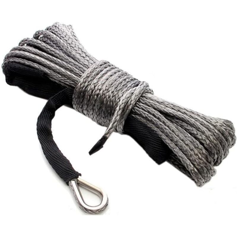 Ahlsen - Treuil Synthétique 7700 lbs - Câble de 6mmx15m pour atv et Camping