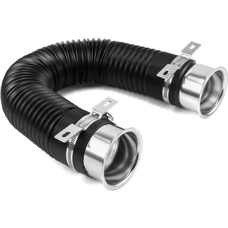 Ahlsen Tuyau d'admission d'air froid 76mm , extensible à 80 cm , kit admission direct universel , noir