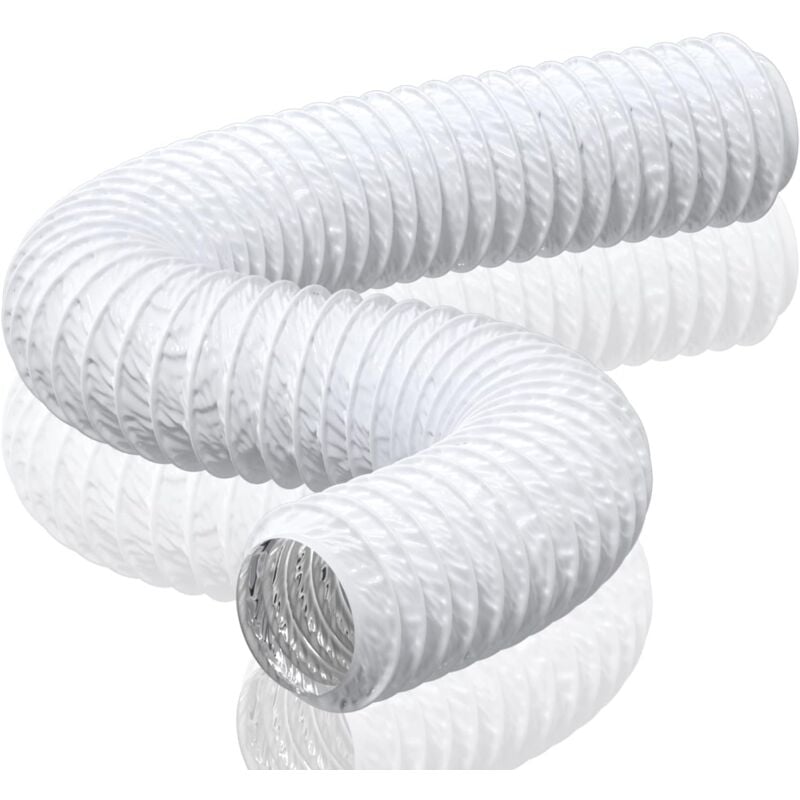 Tuyau d'Evacuation de 150mm en pvc Aluminium Gaine de Ventilation pour Extracteur d'Air, Climatisation, Sèche-linge, hotte (6m de longueur) - Ahlsen
